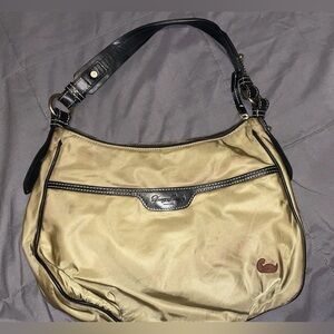 Dooney & Bourke Black and Tan Shoulder Bag